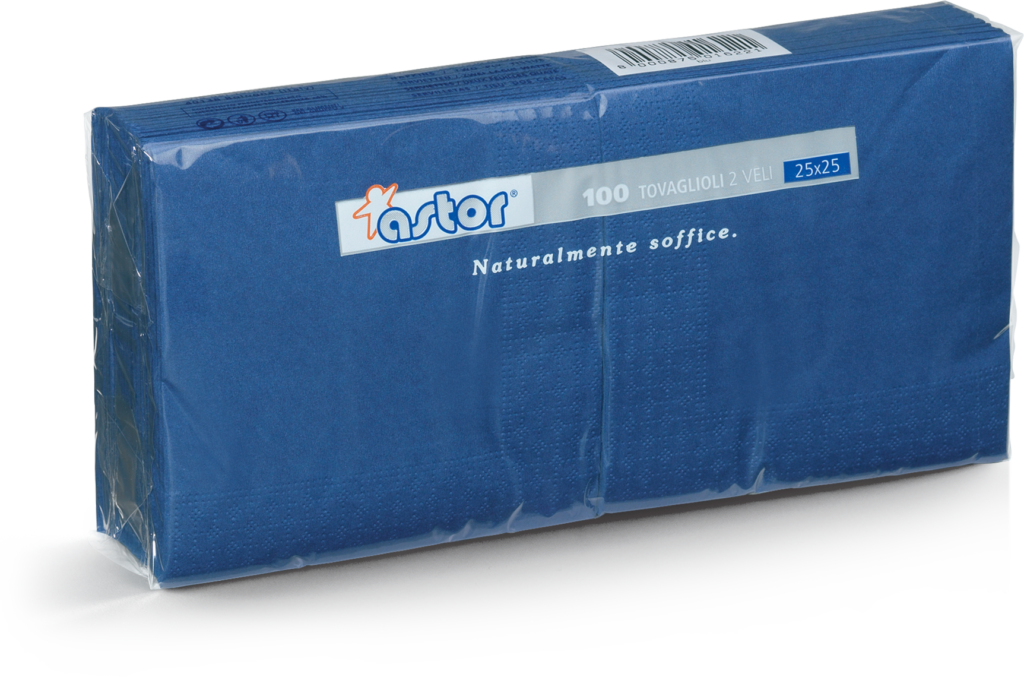 Tovaglioli 25x25 2 veli Blu notte Astor Carta