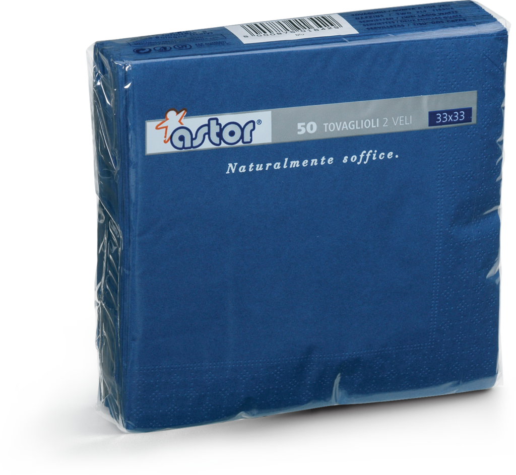 Tovaglioli 33x33 2 veli Blu notte Astor Carta